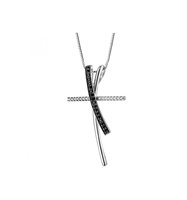 Collana Comete Donna Intrecci in Oro bianco Diamante GLB748 - GLB748